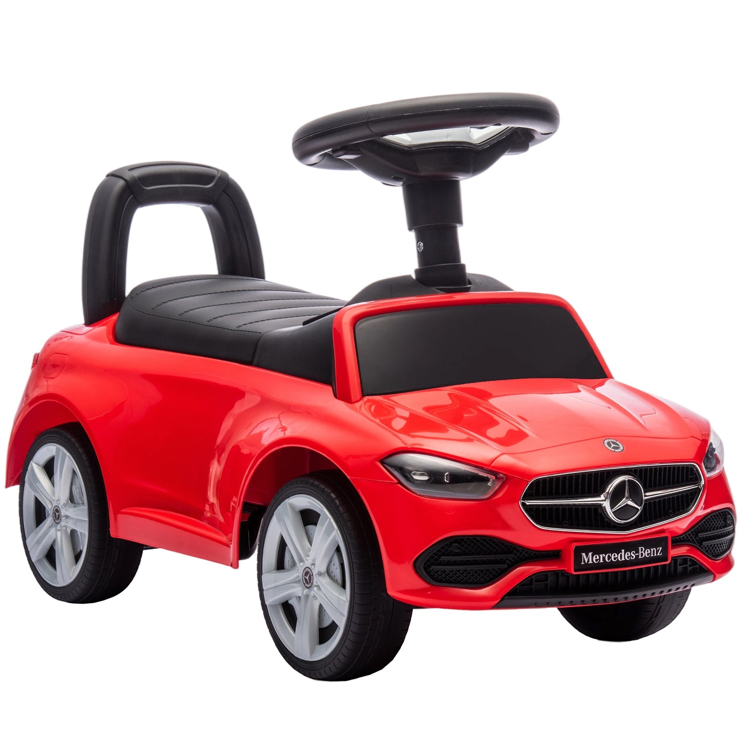 AIYAPLAY Official Mercedes-Benz Ride On Car, Foot to Floor Sliding Walker with Horn, Engine Sounds and Under-Seat Storage, Red