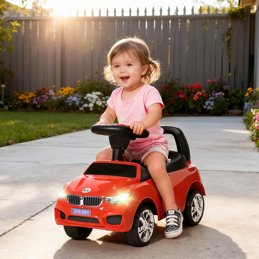 HOMCOM Ride on Car Baby Toddler Walker Foot to Floor Sliding Car Slider, Red