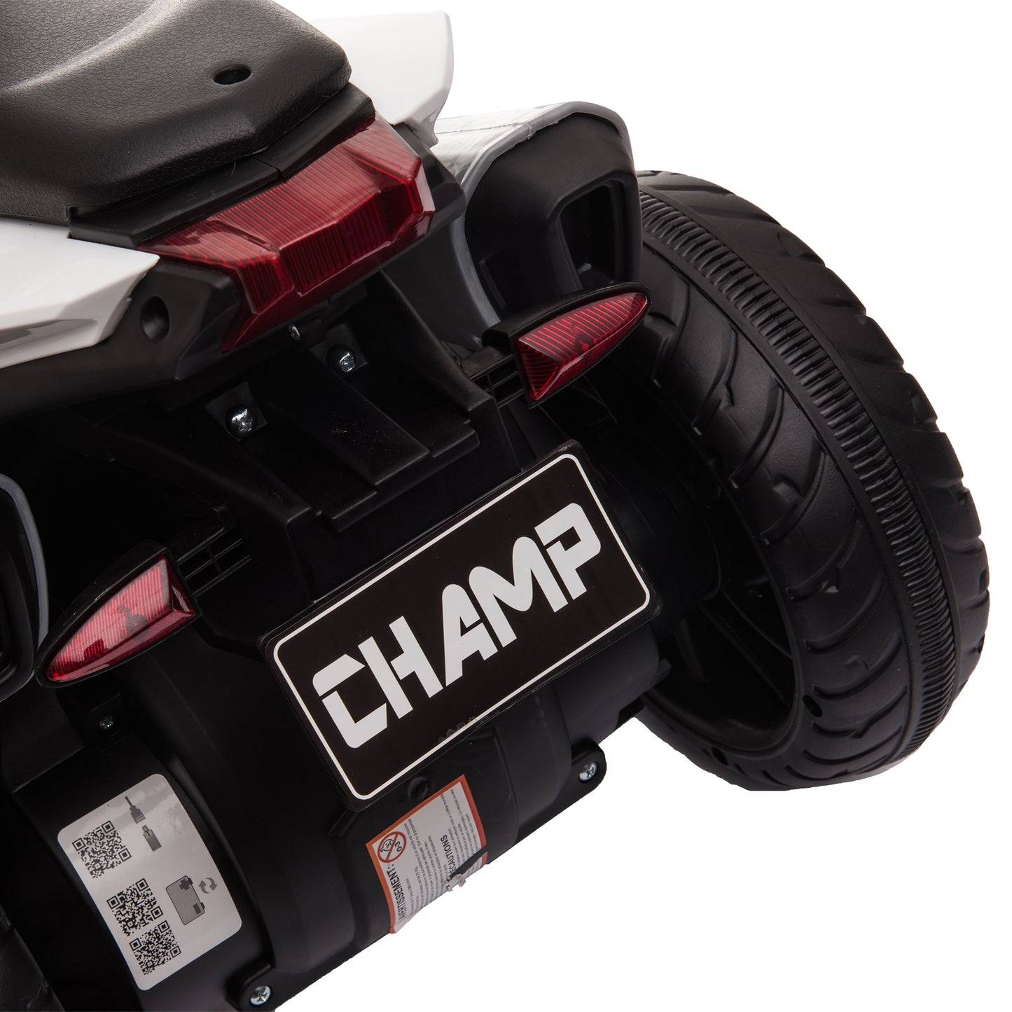 HOMCOM Kids Electric Motorcycle Ride-On Toy, with Three Wheels, Music, Horn, Lights