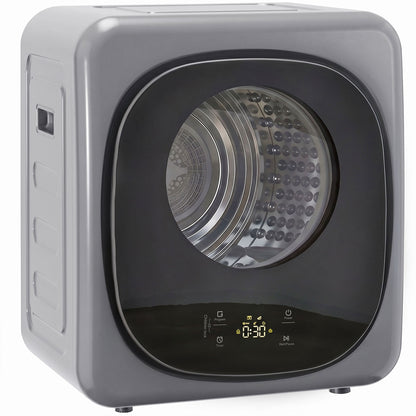 HOMCOM 4kg Vented Tumble Dryer with 5 Drying Mode, 800W Compact Freestanding Front Tumble Dryer, Silver