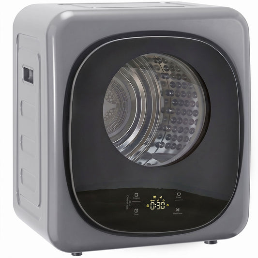 HOMCOM 4kg Vented Tumble Dryer with 5 Drying Mode, 800W Compact Freestanding Front Tumble Dryer, Silver