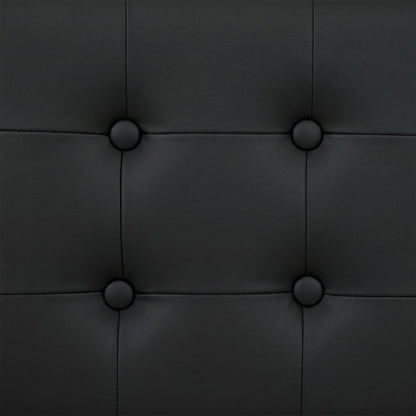 HOMCOM PU Leather King Size Ottoman Bed Frame, with Front Drawer - Black