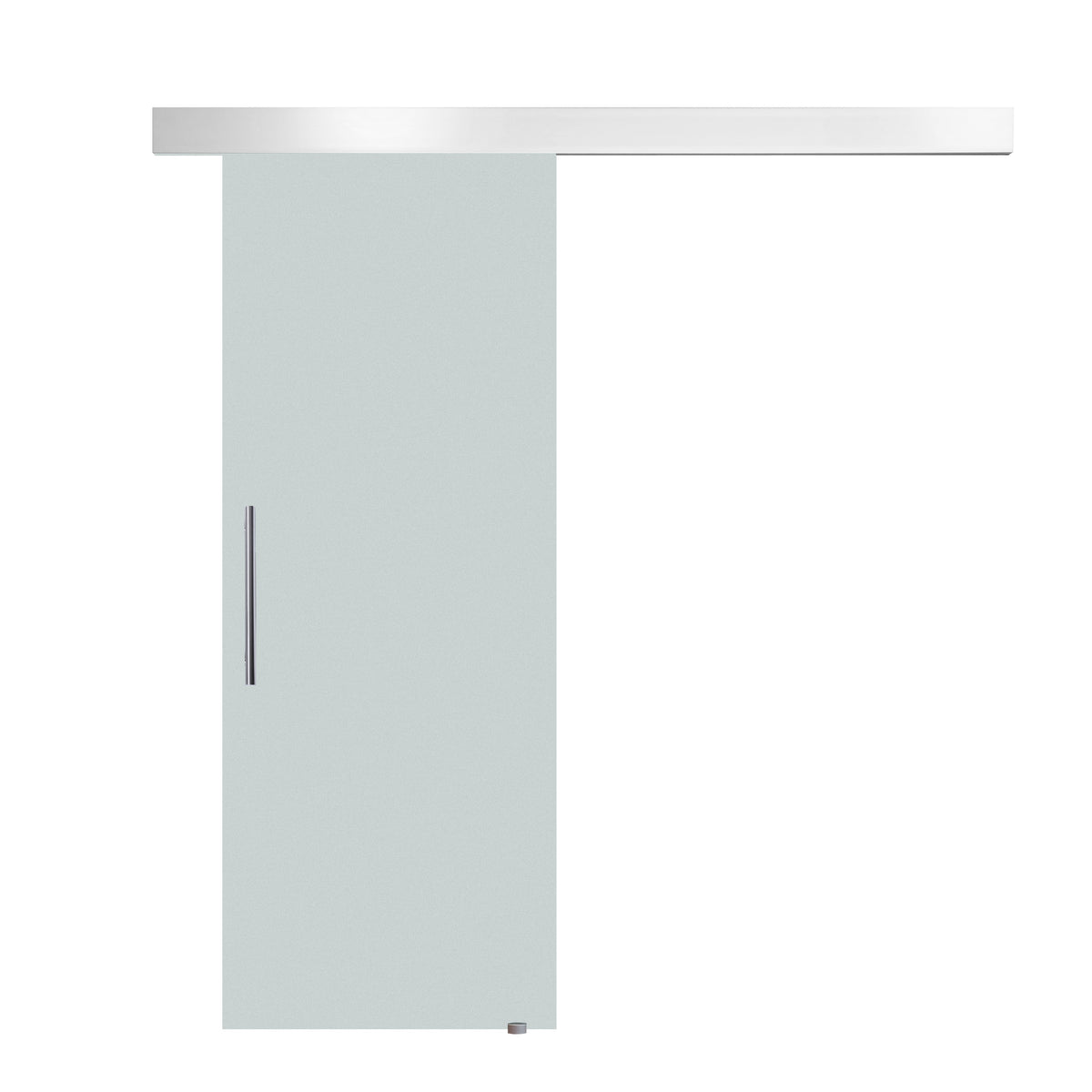 HOMCOM 90cm Modern Sliding Door Set Kit w/ Frosted Glass Door Aluminium Rail Opaque Home Decoration DIY Office Style-Home Doors-ChewyGames-ChewyGames