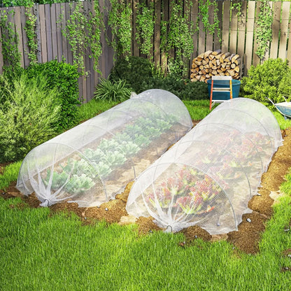 Outsunny 4 x 6m Waterproof Tarpaulin, Heavy Duty 140GSM Tear-Resistant PE Tarp with Reinforced Grommets, UV Protected Cover