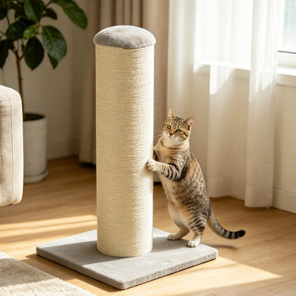 PawHut Cat Scratching Post, 76cm Tall Scratch Post for Indoor Kittens, Cat Scratcher with Stable Base