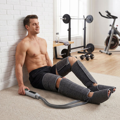 HOMCOM Leg Massager with Heat, Compression, 3 Auto Modes & 3 Intensities,  Foot and Calf Massage Machine