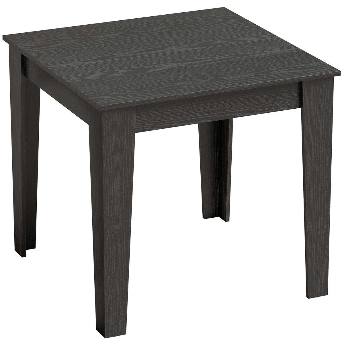 HOMCOM Dining Table for 4, 80L x 80W x 75Hcm, Modern Square Kitchen Table with Wood Effect Tabletop, Black Wood Effect