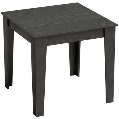 HOMCOM Dining Table for 4, 80L x 80W x 75Hcm, Modern Square Kitchen Table with Wood Effect Tabletop, Black Wood Effect