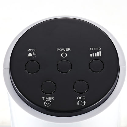 HOMCOM 38'' Freestanding Tower Fan, 3 Speed 3 Mode, 12h Timer, 70 Degree Oscillation, LED Panel, 5M Remote Controller, White--ChewyGames-ChewyGames
