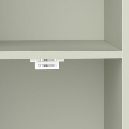 HOMCOM Bookcase Adjustable Shelf Bookshelf Anti-Tip Hardware 6-Tier Storage Cabinet Light Green