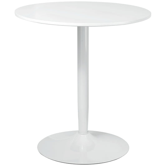 HOMCOM 75H x Φ70cm Two-Person Minimalistic Dining Table - White