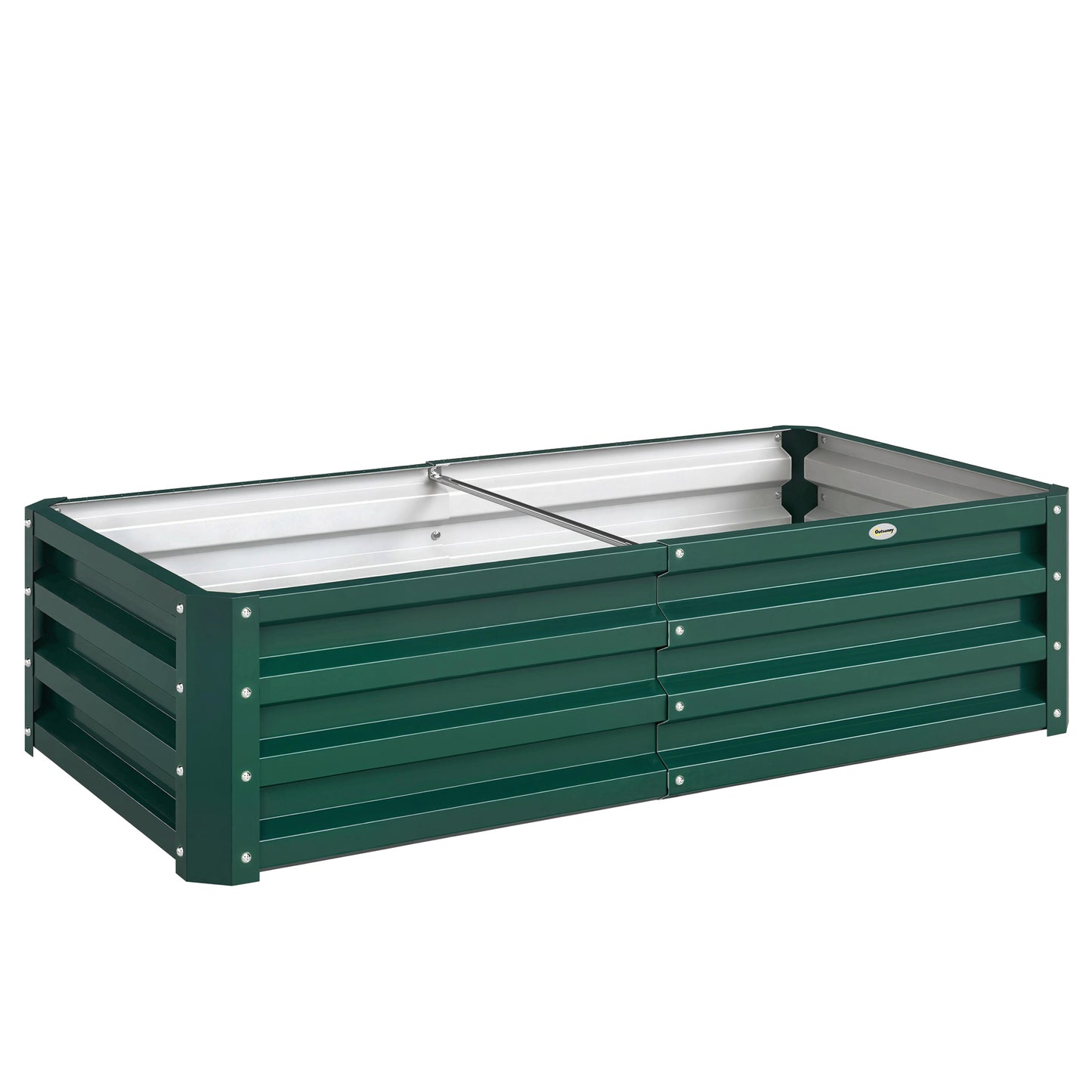 Outsunny Raised Beds for Garden, Galvanized Outdoor Planters, for Herbs and Vegetables, Use for Patio, Backyard, Balcony, Green