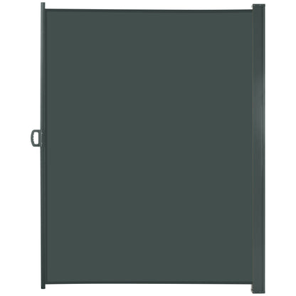 Outsunny 3x2m Retractable Sun Side Awning Screen Fence Patio Garden Wall Balcony Screening Panel Outdoor Blind Privacy Divider, Grey