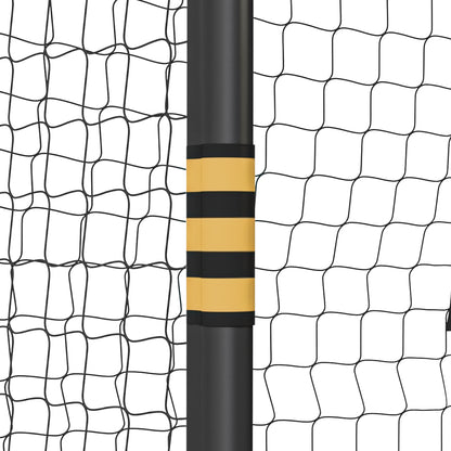 SPORTNOW Football Goal, 10 x 6.5ft Football Net with Ground Stakes, EPE Foam Padding and Metal Frame, Easy Assembly, Yellow