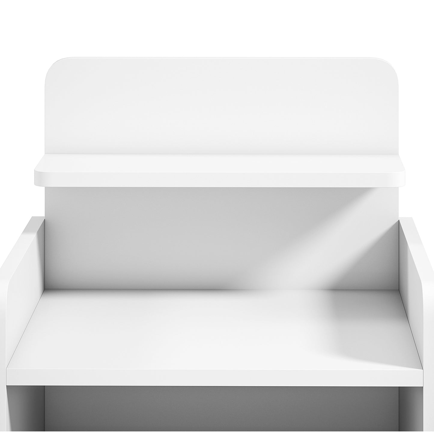 HOMCOM Bedside Cabinet, Bedside Table with Drawer and Shelf for Living Room, White