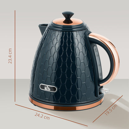 HOMCOM 3000W Rapid Boil Honeycomb Kettle - Dark Blue--ChewyGames-ChewyGames