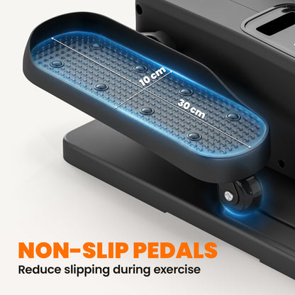 SPORTNOW Under Desk Elliptical Machine with Manual & Auto Modes, 12 Adjustable Speed, Remote Control & LED Monitor for Home
