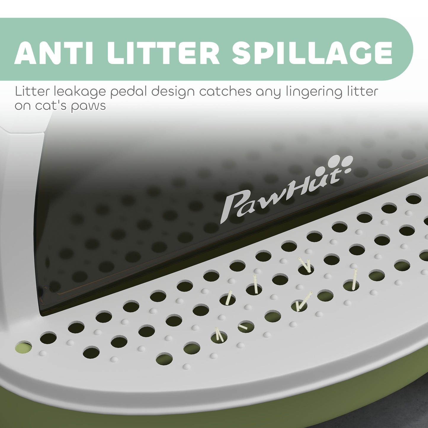 PawHut Enclosed Cat Litter Box w/ Pull-Out Drawer, Scoop, Deodorising Bags for Odour Control, Privacy, Portable, Easy to Clean