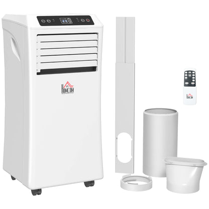 HOMCOM 9000 BTU Air Conditioning Unit, 3-in-1 Portable Air Conditioner, Dehumidifier, Cooling Fan with Remote Control, Digital Display, 2 Speeds, 24H Timer, Window Venting Kit, 28m²--ChewyGames-ChewyGames