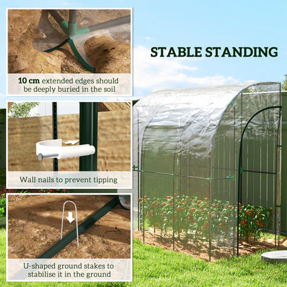 Outsunny 214cm x 118cm Walk-In Lean To Greenhouse, with Accessories-Lean-To Greenhouses-ChewyGames-ChewyGames