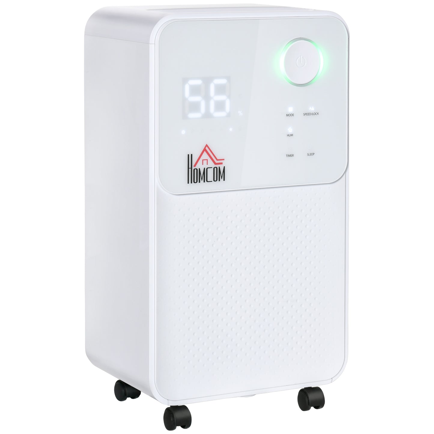 HOMCOM 12L/Day Dehumidifier for Home, Laundry Room, Bedroom, Basement, Electric Moisture Air De-Humidifier with 4 Modes, Continuous Drainage, 24H Timer, Digital Humidity Display