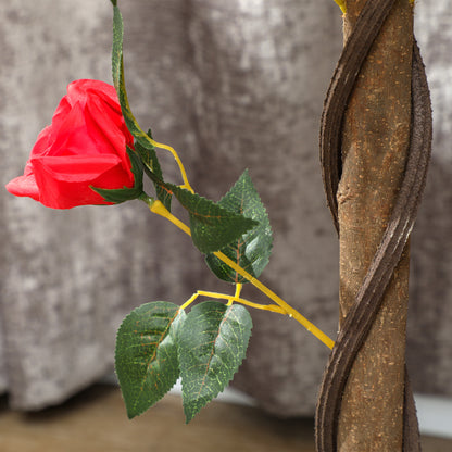 Outsunny Set of 2 Artificial Plants White Rose Floral in Pot, Fake Plants for Home Indoor Decor, 90cm, Red--ChewyGames-ChewyGames