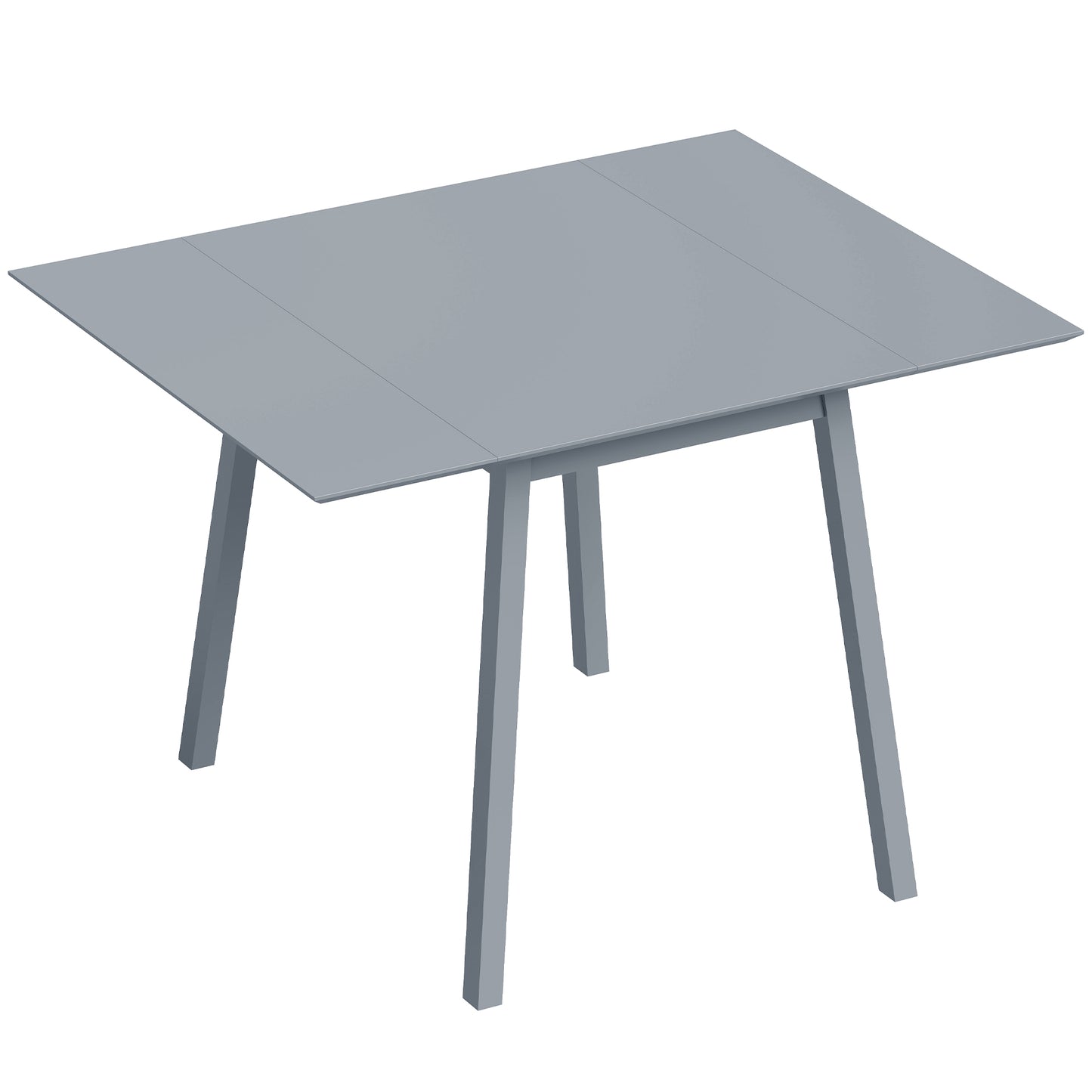 HOMCOM Solid Wood Folding Dining Table, Drop Leaf Table for 2-4 People,  Rectangle Kitchen Table