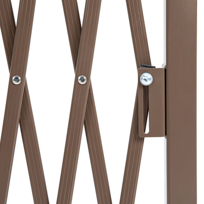 Outsunny Expanding Trellis Fence, Freestanding Movable Fence, Foldable Garden Screen Panel, 300 x 103.5 cm, Dark Brown
