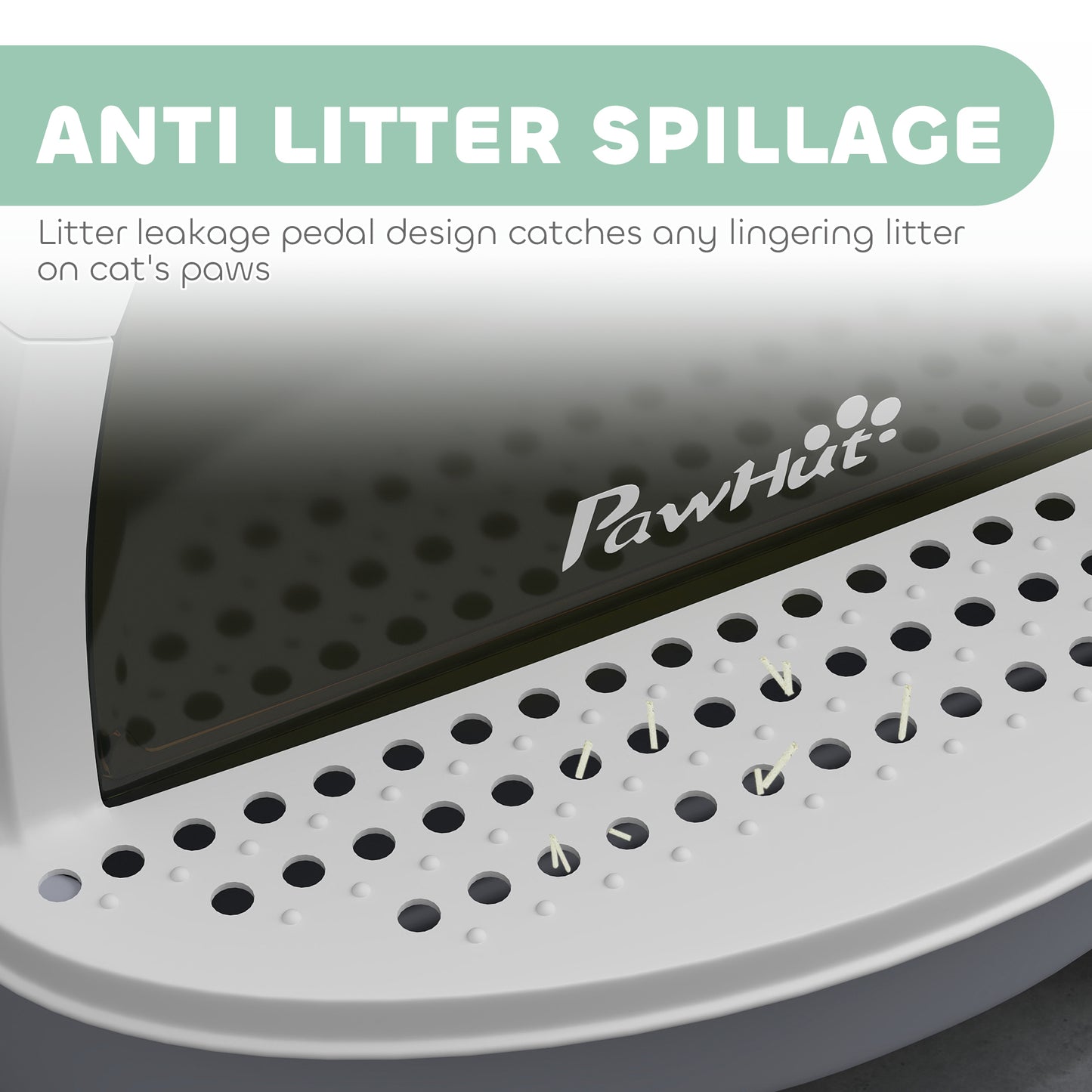 PawHut Enclosed Cat Litter Box w/ Pull-Out Drawer, Scoop, Deodorising Bags for Odour Control, Privacy, Portable, Easy to Clean