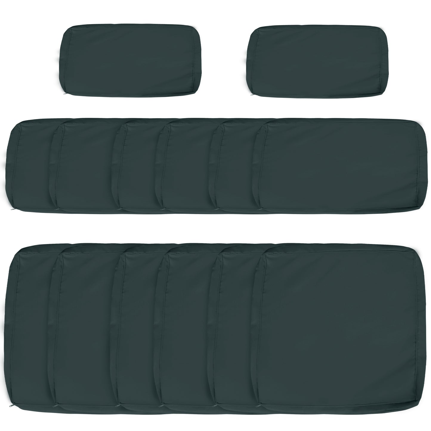 Outsunny Garden Rattan Sofa Cushion Polyester Cover Replacement Outdoor- No Cushion Included, Grayish Green