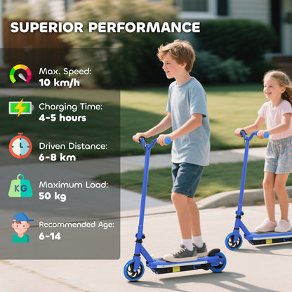 AIYAPLAY Electric Scooter for Kids 6-14 Years, with Colourful Lights, Blue