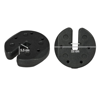 Outsunny Gazebo Weights Set of 8, 24KG Weights for Gazebo Legs with Reinforce Pins and Carry Belt, for Gazebos Shelters Marquees Tents