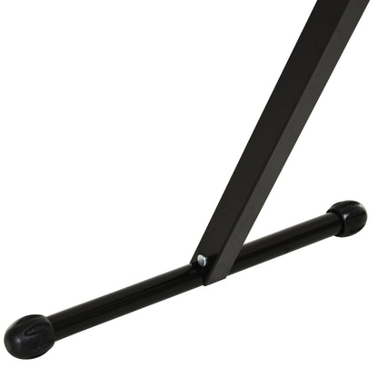 HOMCOM Set of 2 Folding Roller Stand, Material Support Pedestal with Ball Bearing Roller Height Adjustable Portable, Metal Construction, Black