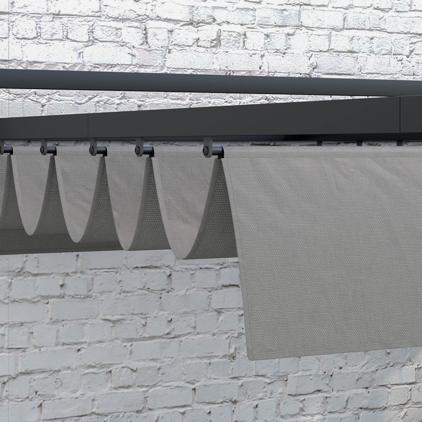 Outsunny 3 x 4m Retractable Pergola, Garden Gazebo Shelter with Aluminium Frame, for Grill, Patio, Deck, Dark Grey
