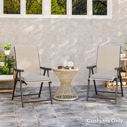 Outsunny Set of Two 45 x 45cm Garden Seat Cushions - Light Grey