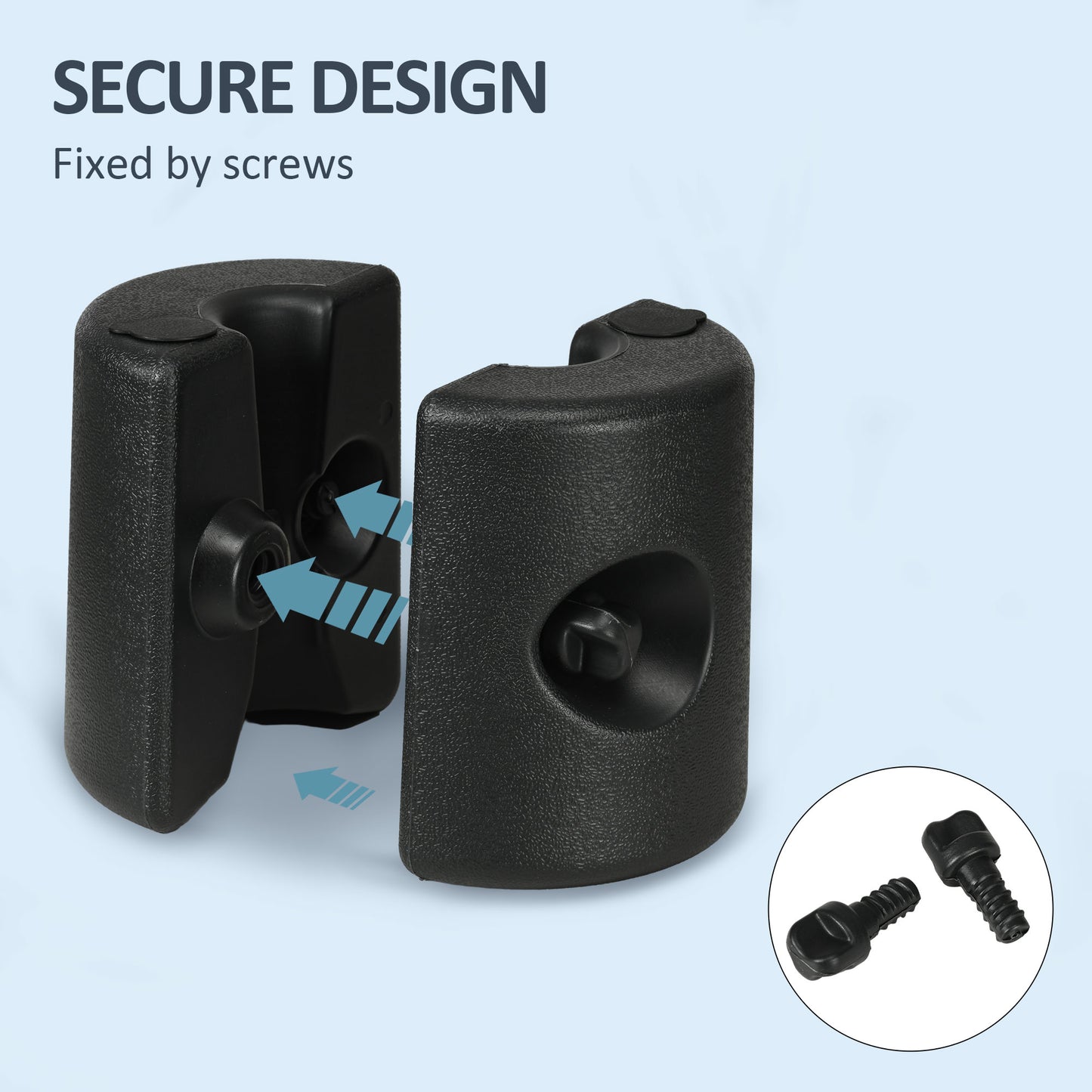 Outsunny HDPE Tent Weights Set of 4, Canopy Weights, Fill with Water or Sand, 48KG