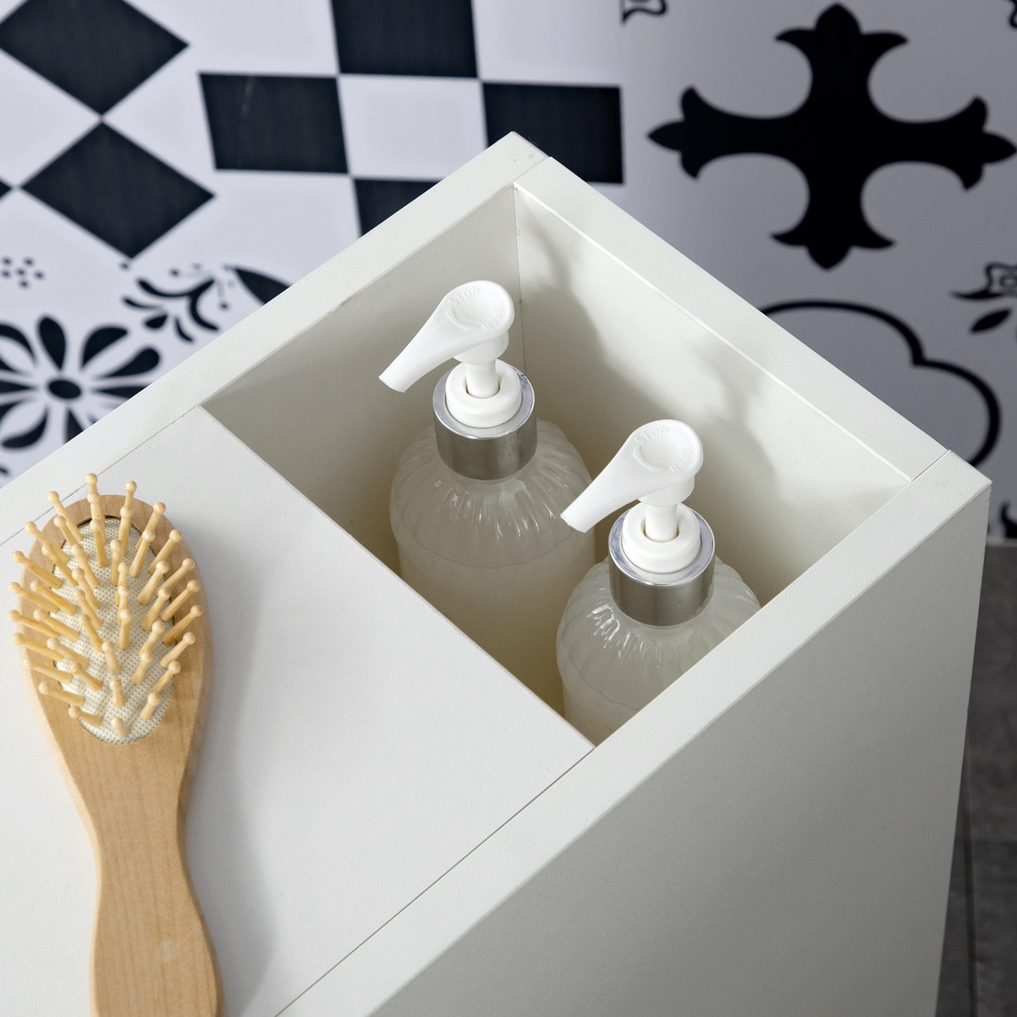 kleankin Slimline Bathroom Storage Cabinet - White--ChewyGames-ChewyGames