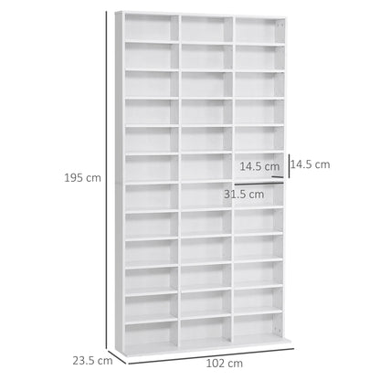 HOMCOM 33 Adjustable Compartment Storage Unit - White