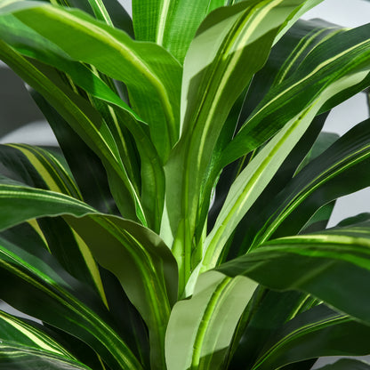 Outsunny Artificial Plant in Pot, Fake Plant for Home Indoor Decor, 110cm, Green