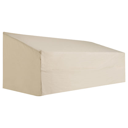 Outsunny 600D Oxford Cloth Garden Furniture Cover Waterproof, 3 Seater Sofa Protector for Patio, Outdoor, Beige, 218 x 111 x 63-101 cm