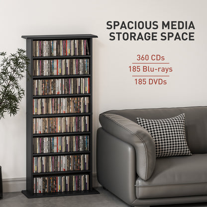 HOMCOM 360 CD Storage Unit - Black
