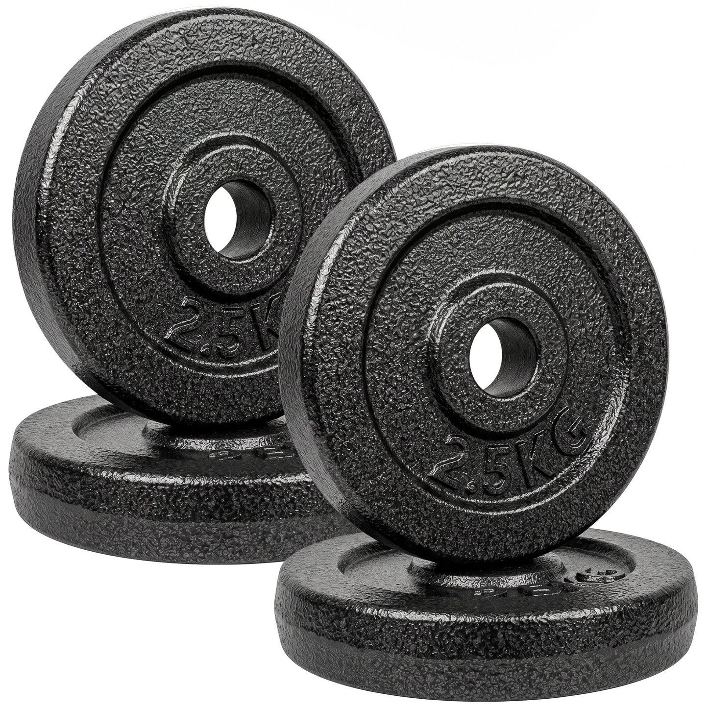 SPORTNOW Weight Plates Set, 1"/2.5cm Weight Disc Pair, 4 x 2.5kg Metal Dumbbell/Barbell Plates for Home Gym