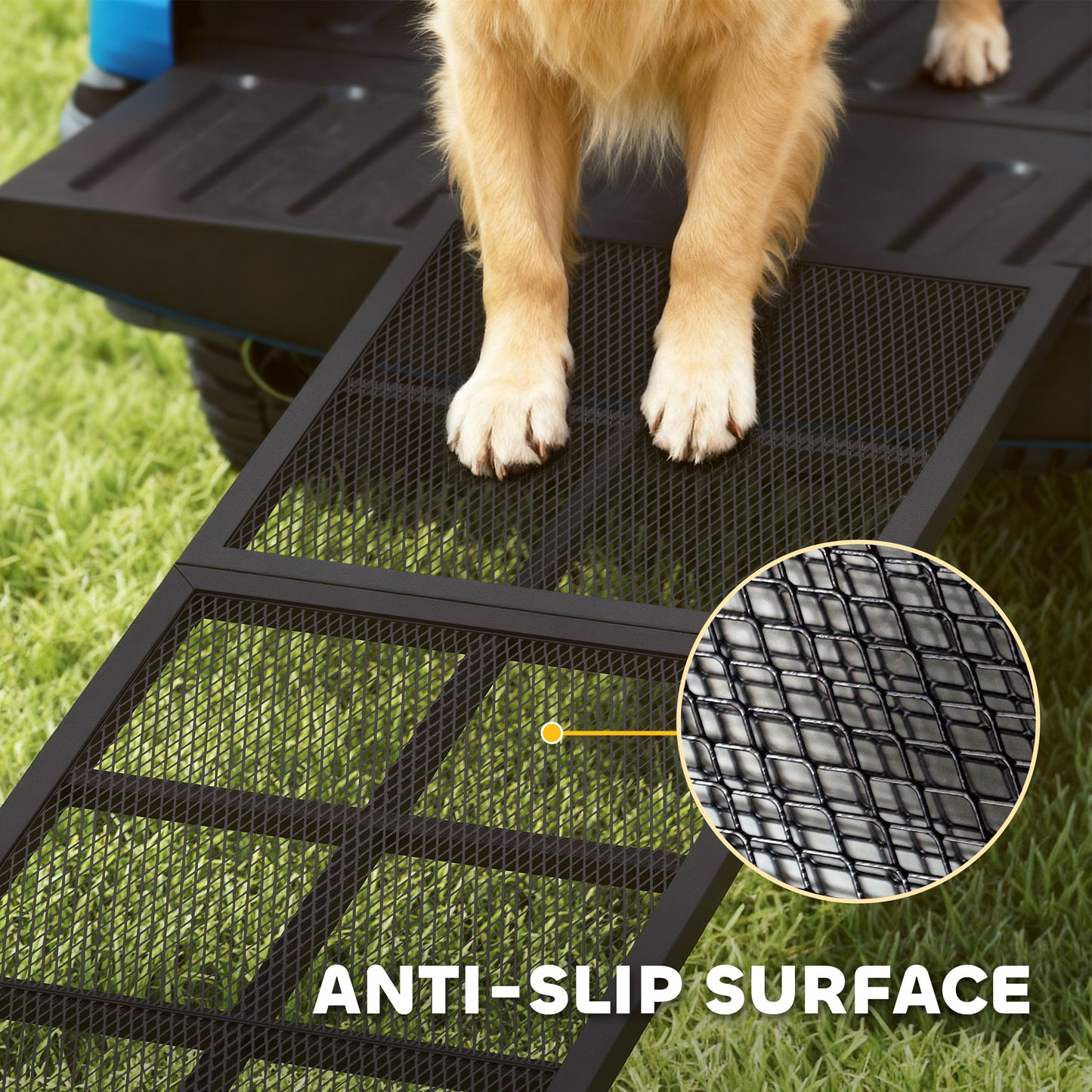 PawHut 191 x 50cm Dog Ramp for Car, Extra Long Pet Stairs with Non-Slip Surface, for Large Dogs, Black--ChewyGames-ChewyGames