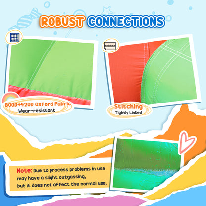 Outsunny Kids Bounce Castle Inflatable Trampoline Slide Pool Basket for Kids Age 3-10, 3 x 2.75 x 2.1m