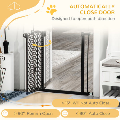 PawHut 74-80 cm Pressure Fit Safety Gate for Doorways and Staircases, Dog Gate, Pet Barrier for Hallways with Auto Close, Double Locking--ChewyGames-ChewyGames