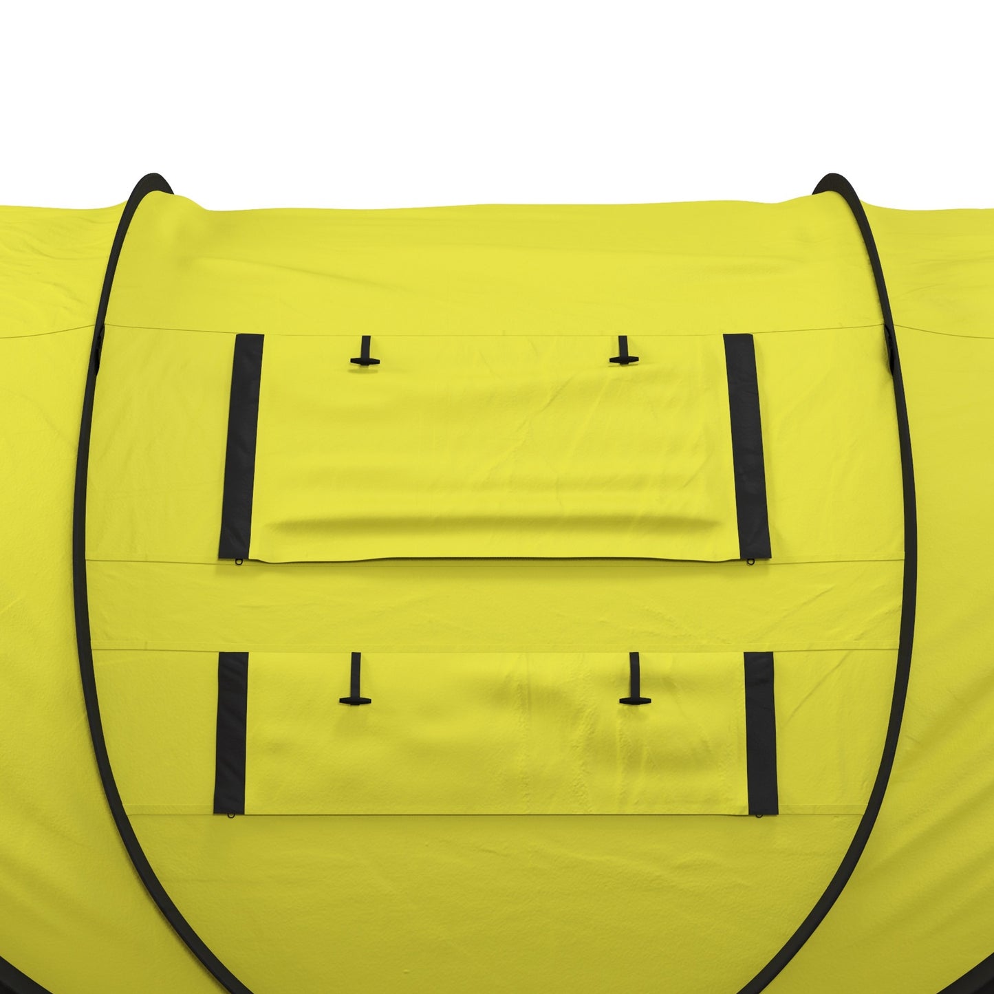 Outsunny 4 Person Pop-up Camping Tent Family Tent with Ground Sheet, 4 Windows and Portable Carry Bag for Beach Outdoor Trip, Yellow