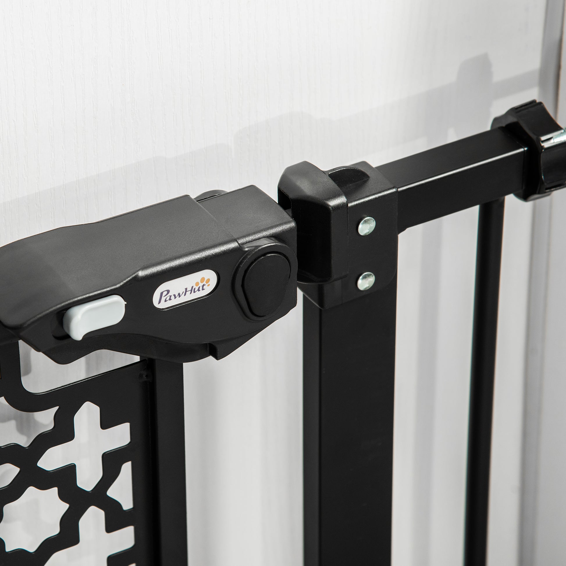 PawHut 74-80 cm Pressure Fit Safety Gate for Doorways and Staircases, Dog Gate, Pet Barrier for Hallways with Auto Close, Double Locking--ChewyGames-ChewyGames