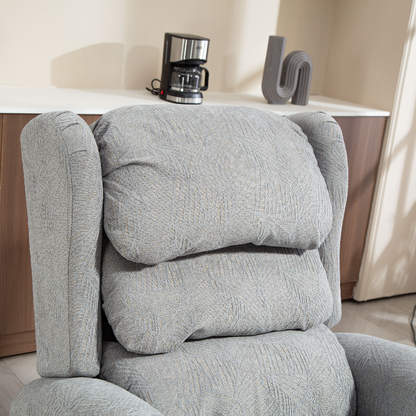 HOMCOM Velvet-Feel 150° Electric Riser Recliner Chair - Grey