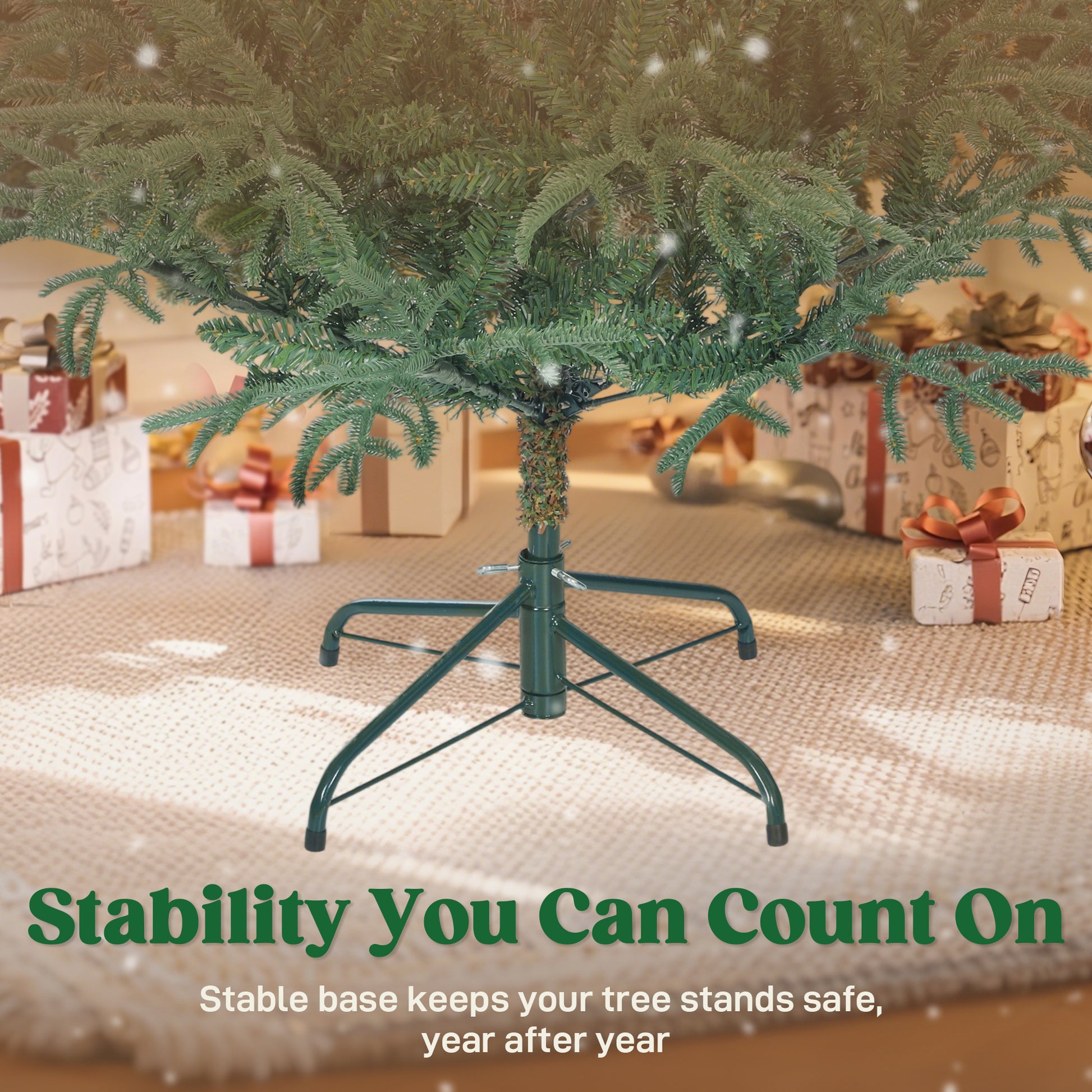 HOMCOM 6 ft Full Spruce Christmas Tree with Realistic Dense Tips, Easy Assembly - Green-Artificial Trees-ChewyGames-ChewyGames