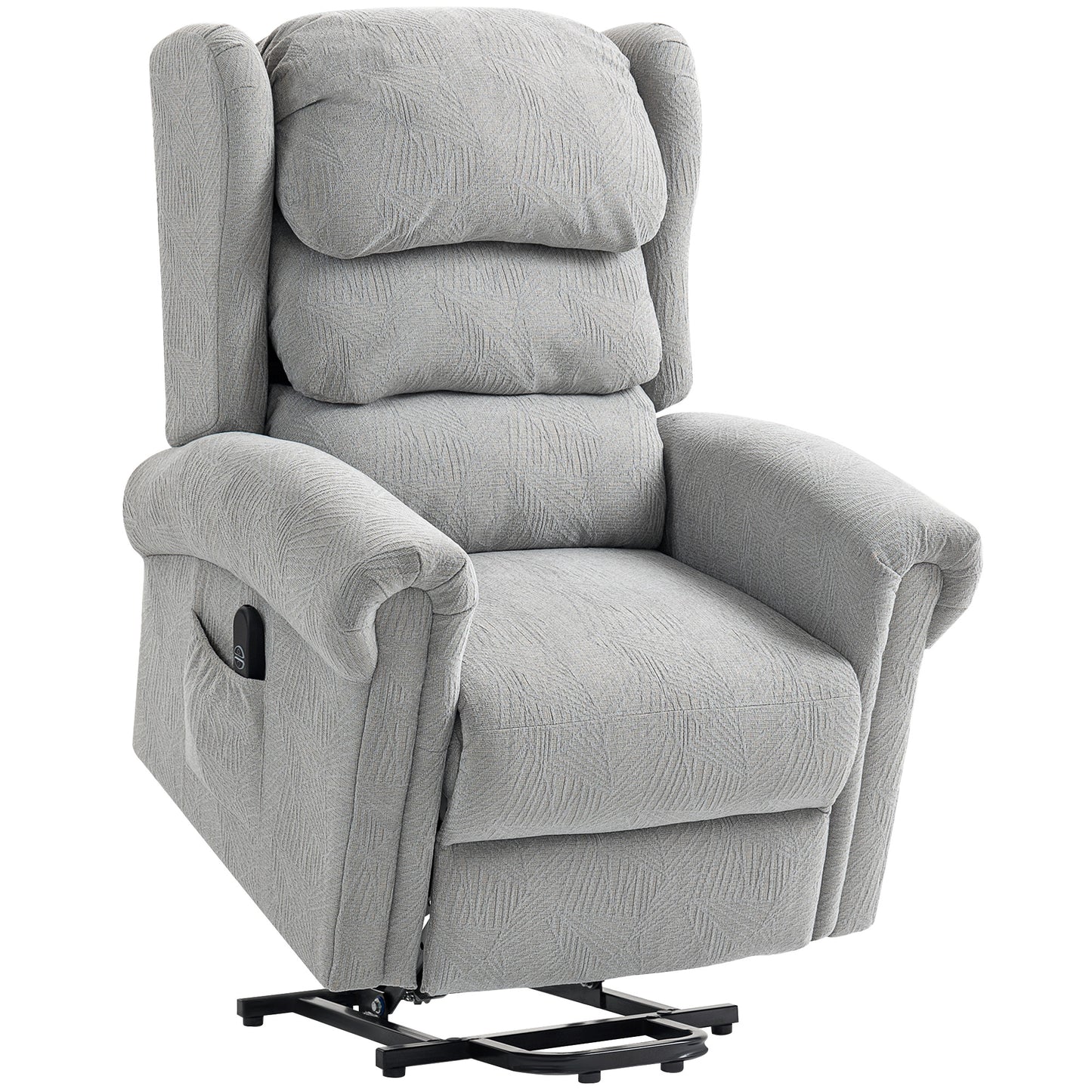 HOMCOM Velvet-Feel 150° Electric Riser Recliner Chair - Grey